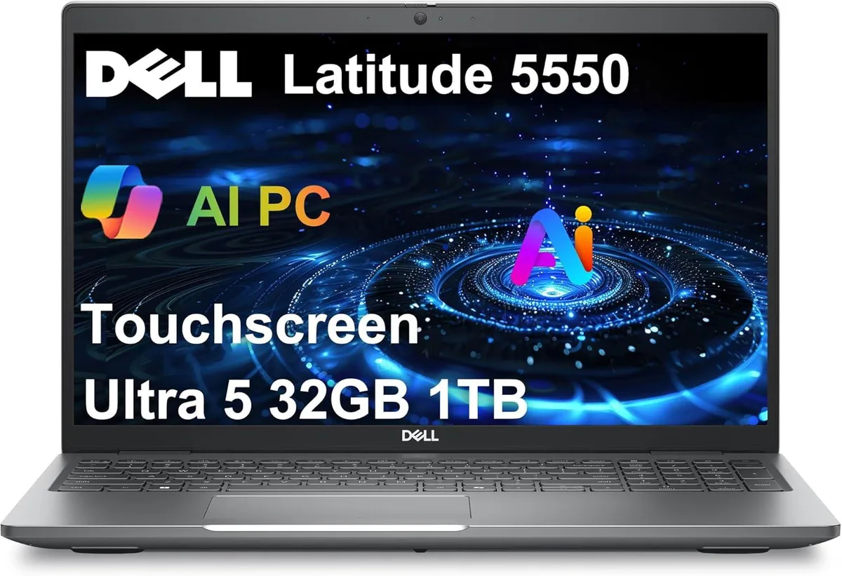 DELL DELL Latitude 5550 business laptop 15.6" FHD Touchscreen Intel Core Ultra 5 135U 32GB 1TB NVMe — Produktfoto