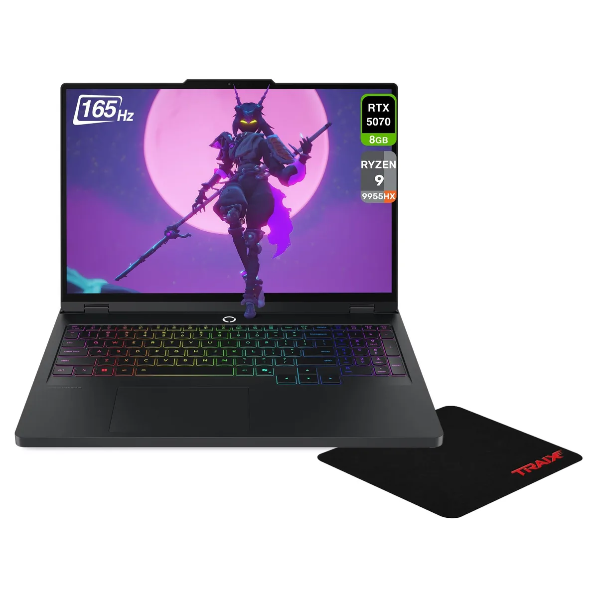 Eclipse Black 16-inch gaming laptop with RGB keyboard