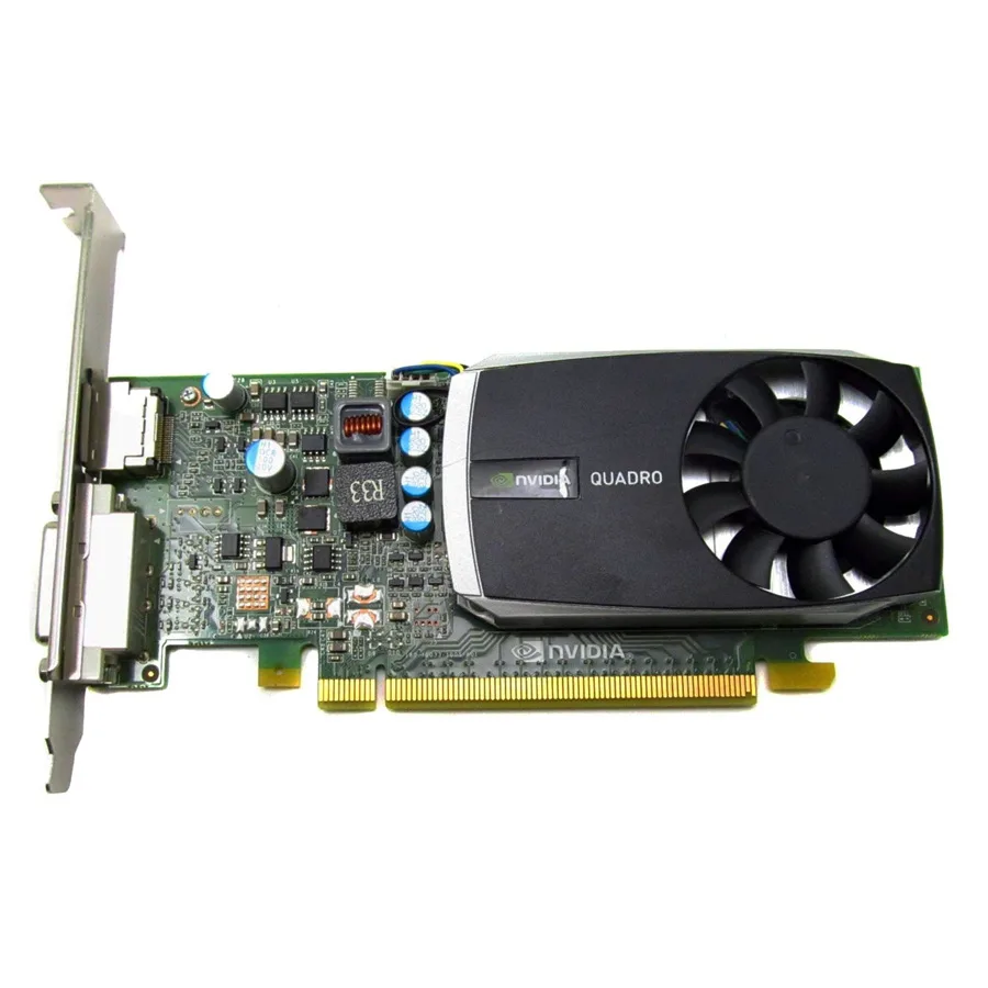 HP HP 5.0 NVIDIA Quadro 600 1GB DDR3 workstation graphics card — photo du produit