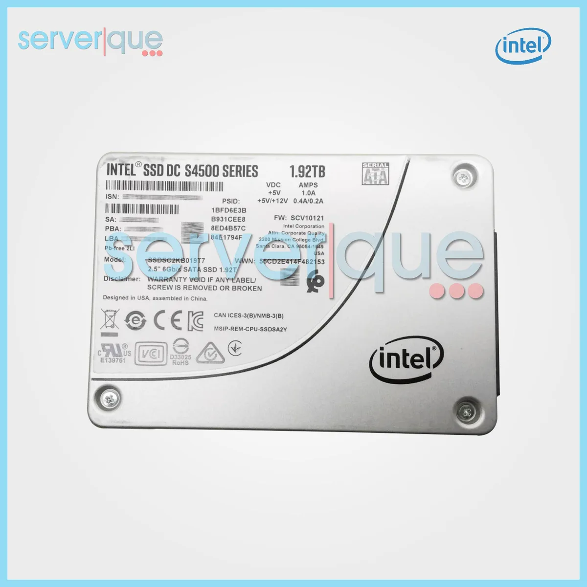 Intel Intel DC S4500 1.92TB SATA 2.5" internal SSD — photo du produit