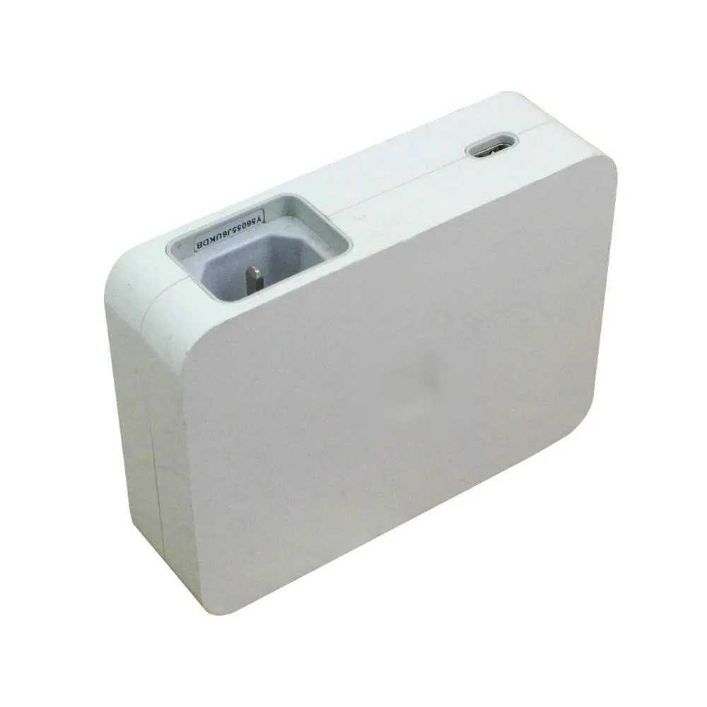White rectangular AC power adapter with DVI output cable