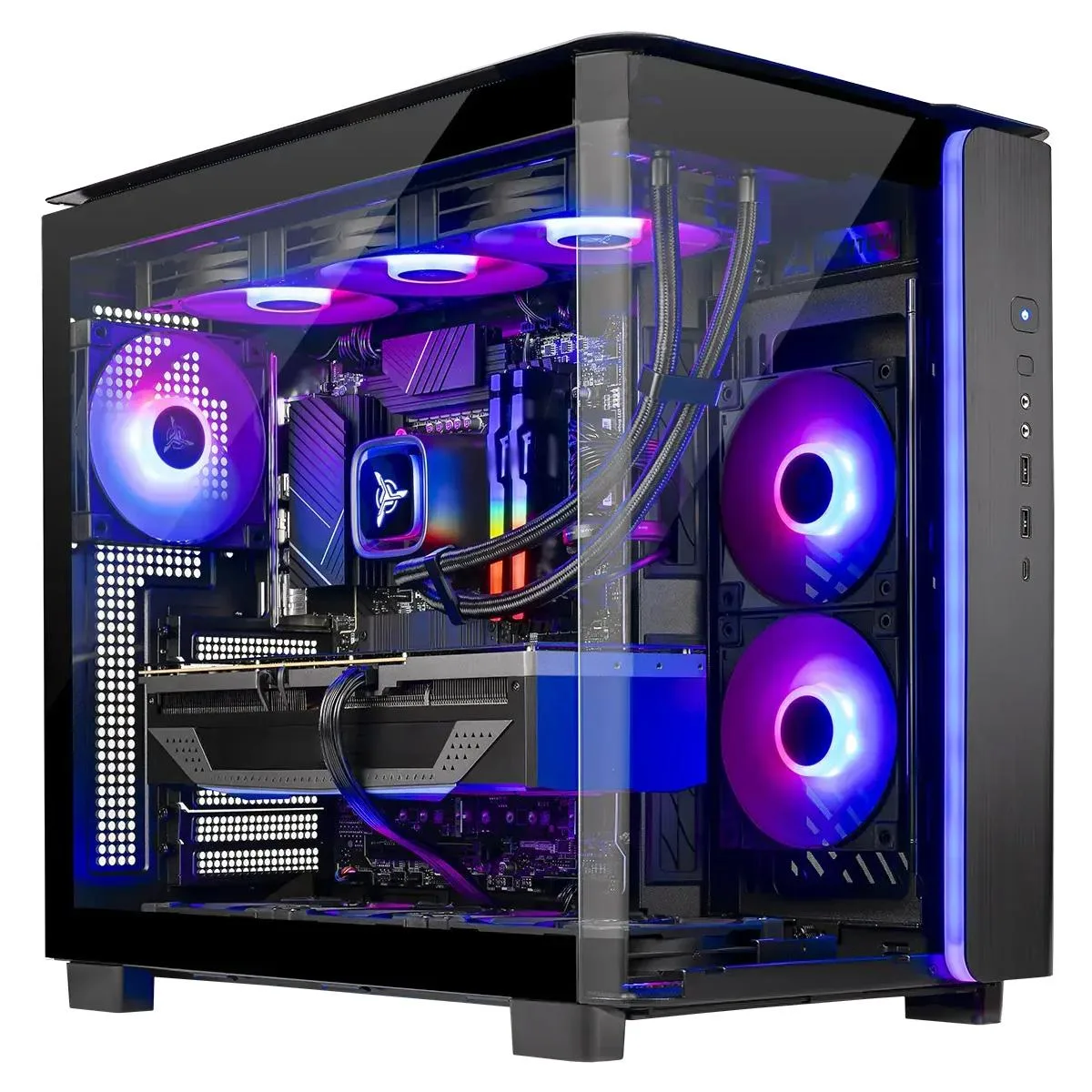 Skytech Skytech King 95 Gaming PC Ryzen 7 9800X3D RTX 5080 32GB DDR5 1TB NVMe — product photo