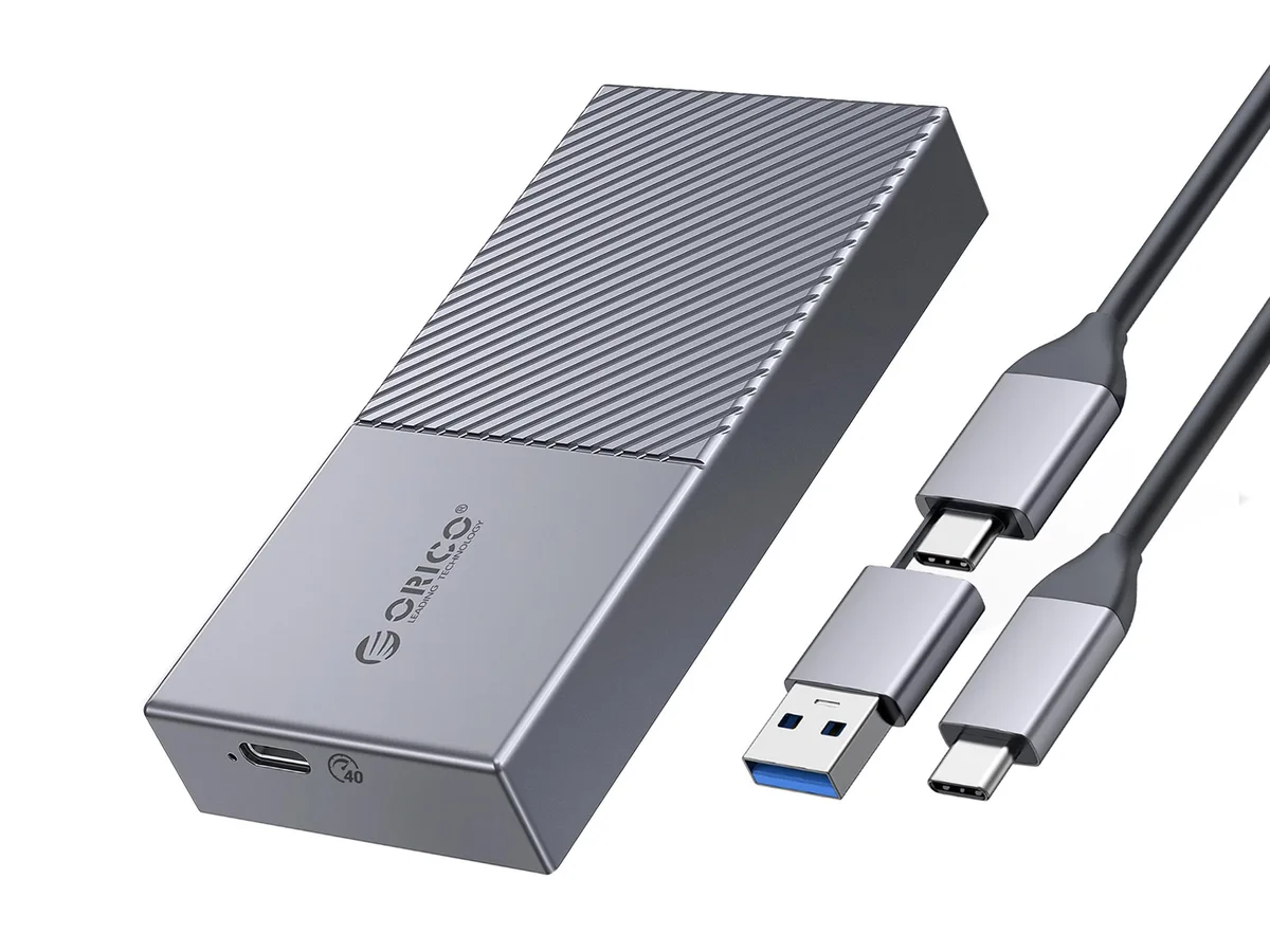 Orico Orico M208C3 M.2 NVMe drive enclosure 40Gbps USB4 aluminum — Produktfoto