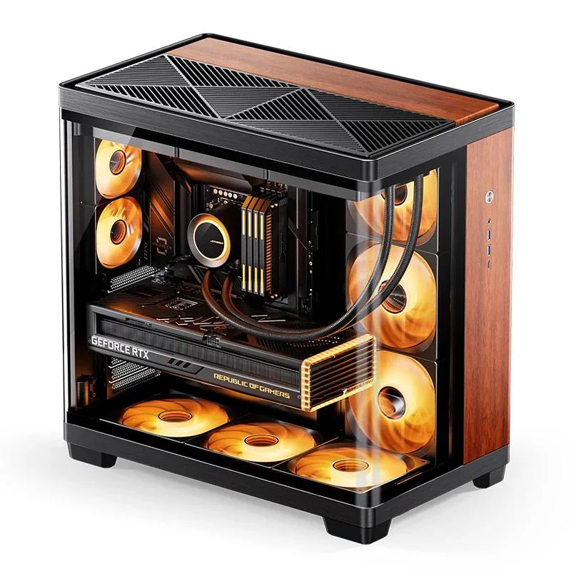 JONSBO JONSBO TK-4 WD/BLACK Wood ATX PC Case — product photo