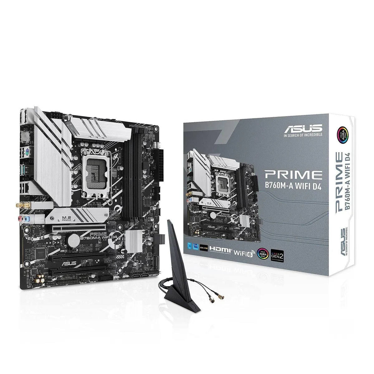 Green mATX motherboard with silver heatsinks and rear I/O shield