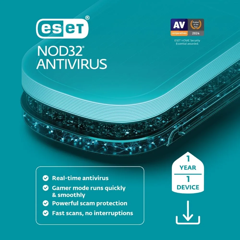 ESET ESET NOD32 Antivirus 2026 1 Device 1 Year Download RTL-EAVH-N1-1-1-18XL — Produktfoto