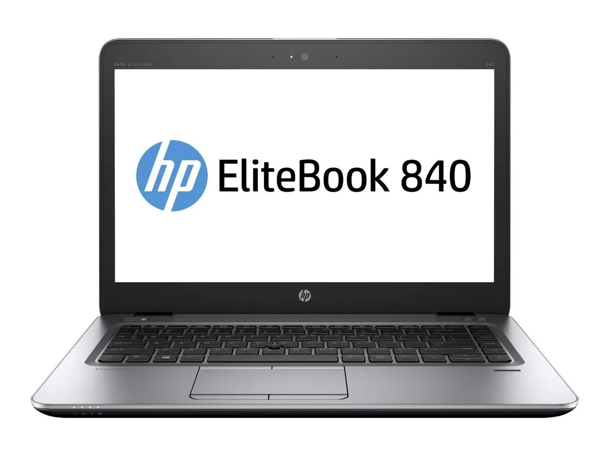 Silver 14 inch EliteBook 840 G3 laptop closed lid webcam visible