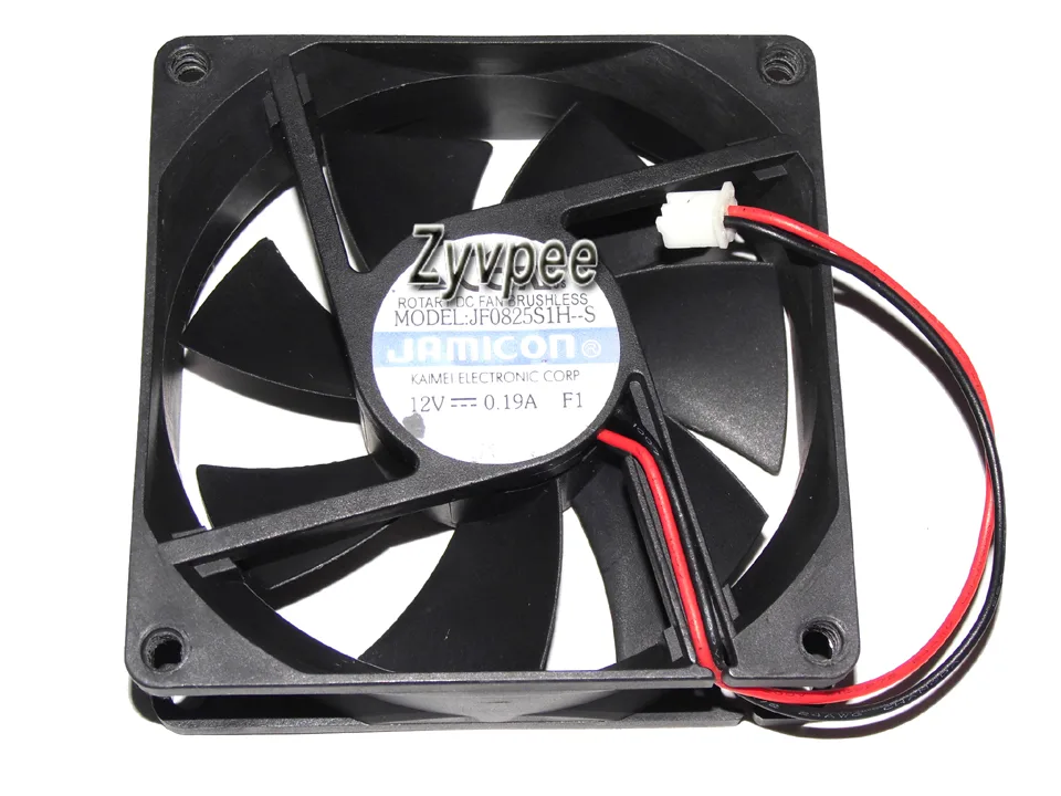 Zyvpee Zyvpee JF0825S1H-S 80mm 12V 0.19A 2 Pin sleeve bearing case fan — product photo