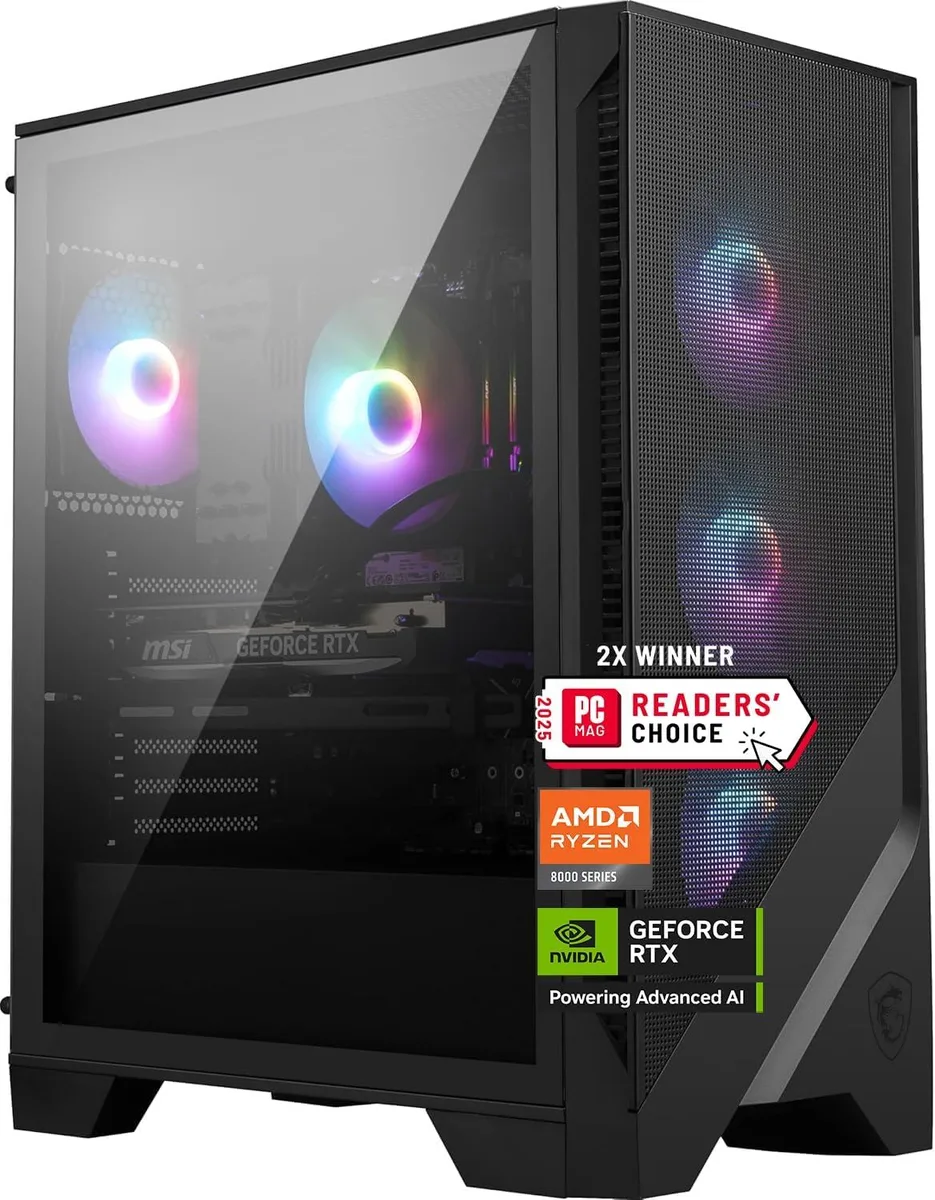 MSI Codex Z2 tower desktop with RGB lighting and front mesh panel