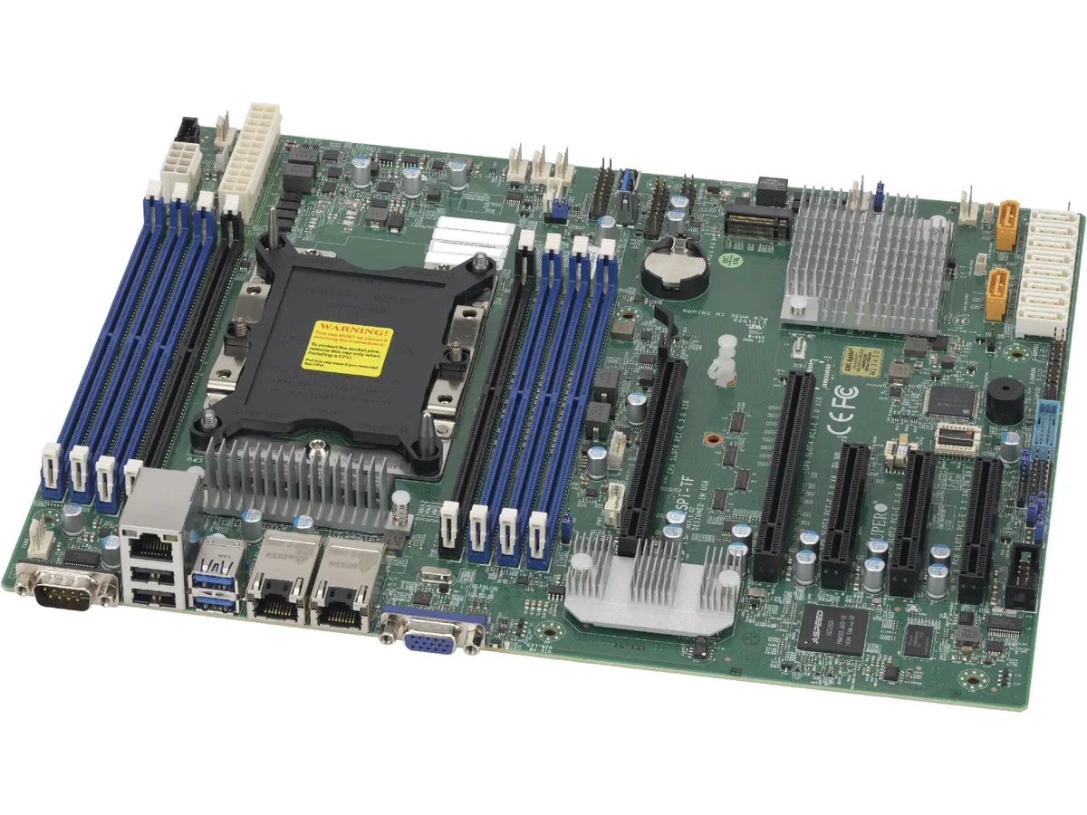 Supermicro Supermicro MBD-X11SPI-TF-O server motherboard LGA 3647 8 DDR4 slots 1TB max — 商品写真