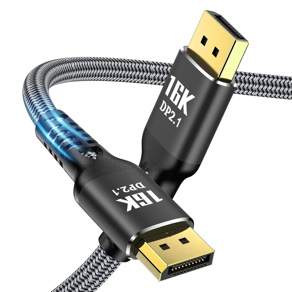 Jansicotek Jansicotek A0108 DisplayPort 2.1 cable 10 ft 80 Gbps 16K@60Hz — fotografie produktu