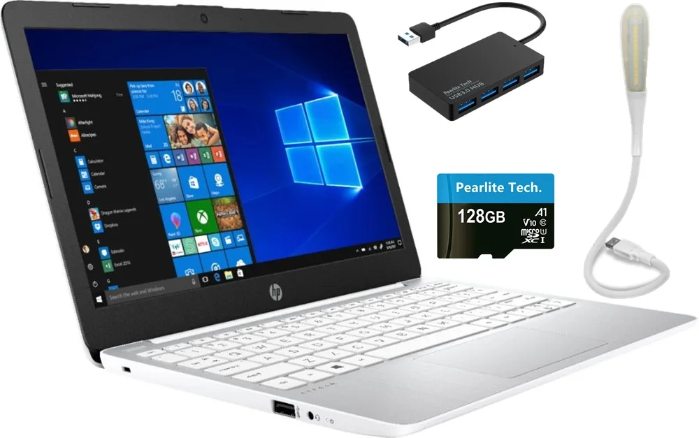 HP HP Stream 11.6" HD Celeron N4000 4GB 64GB Diamond White Pearlite Bundle — photo du produit