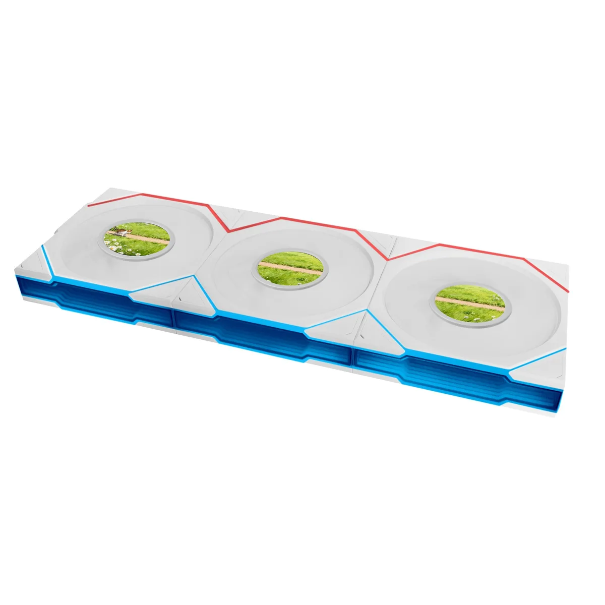 Lian Li Lian Li UNI FAN TL LCD Flex 120 mm Reverse Blade 3 Pack White — foto produk
