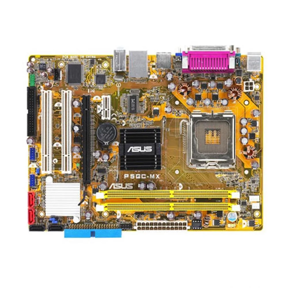 Green Micro ATX motherboard with LGA 775 socket and DDR2 slots