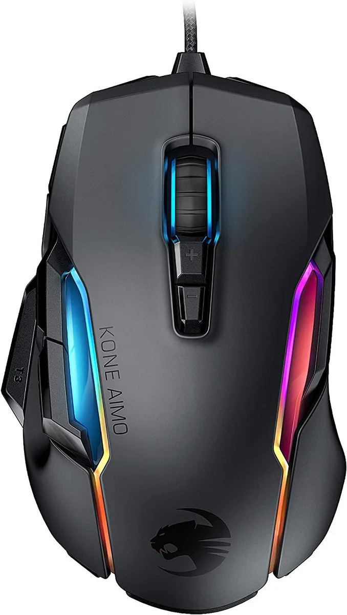 ROCCAT ROCCAT Kone AIMO Remastered ROC-11-820-BK gaming mouse 16000 DPI 24 functions 5 lighting zones Black — fotografia produktu