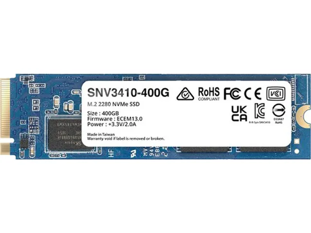 Synology Inc. Synology SNV3410-400G 400GB M.2 2280 NVMe internal SSD — product photo