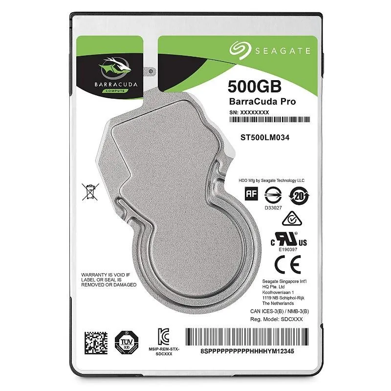 Silver 2.5 inch internal hard drive with SATA connector