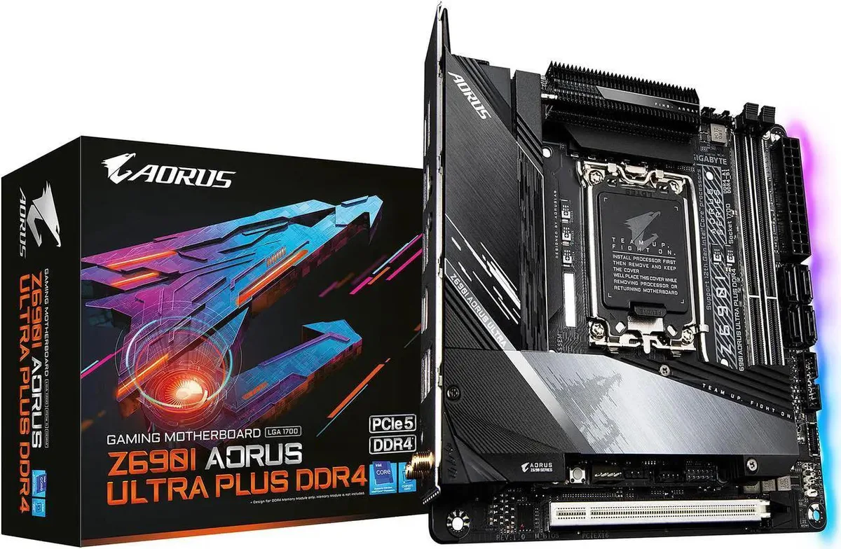 GIGABYTE GIGABYTE Z690I AORUS Ultra Plus D4 Intel motherboard — photo du produit