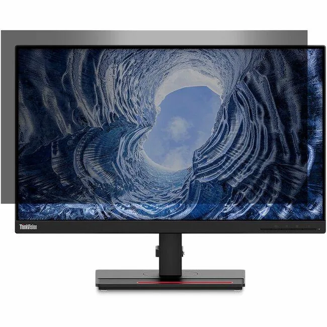 Clear privacy filter panel for 23.8 inch 16:9 monitor with magnetic or adhesive mounting tabs