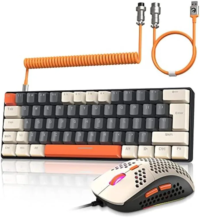 TAURKENAM TAURKENAM ZIYOU LANG RK-T60 62-Key Wired Mechanical Gaming Keyboard Blue Switch Dark Grey — Produktfoto