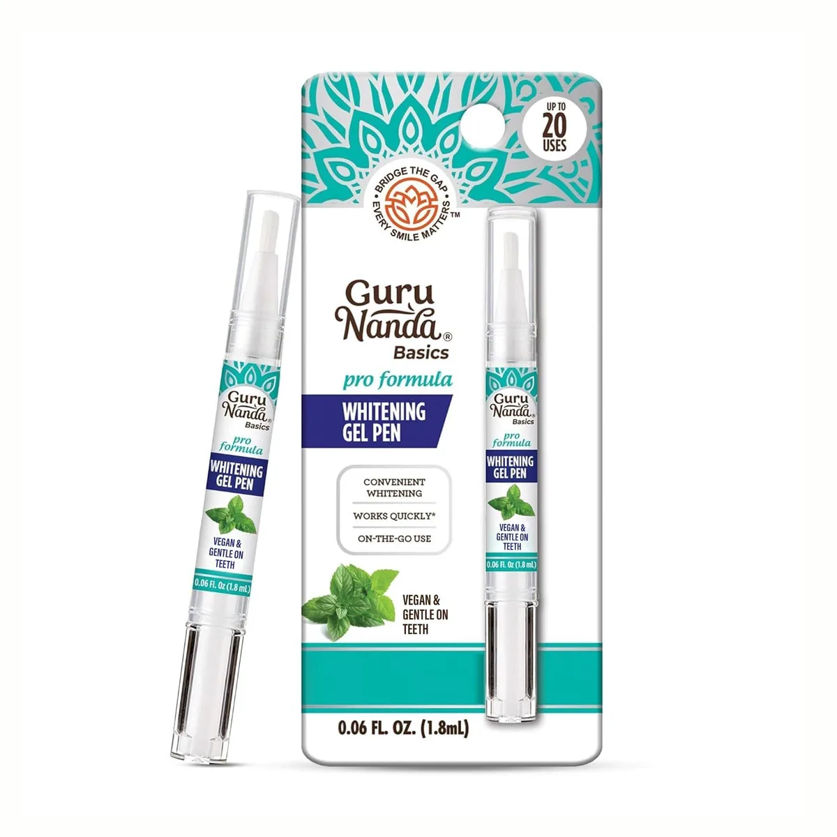  GuruNanda 30-29-001-08572-24 Teeth Whitening Pen 0.06 fl oz 20 Uses oral care — product photo