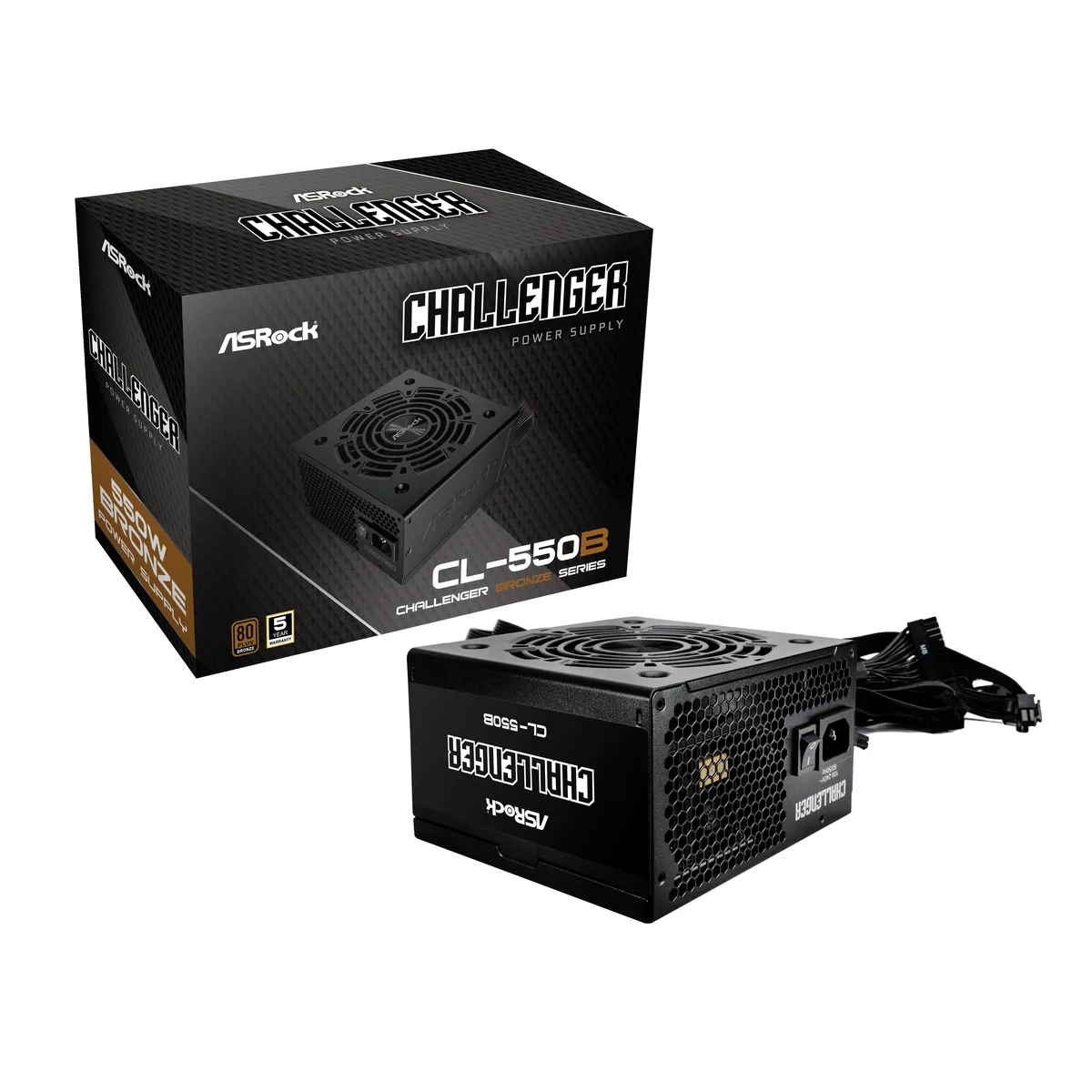 ASRock ASRock Challenger CL-550B 550W 80 PLUS Bronze Non-Modular Power Supply — product photo