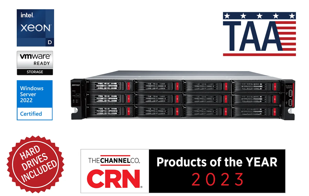 Buffalo Technology Buffalo Technology TS71210RH3204 12-bay rackmount NAS 32TB 16GB DDR4 ECC — product photo
