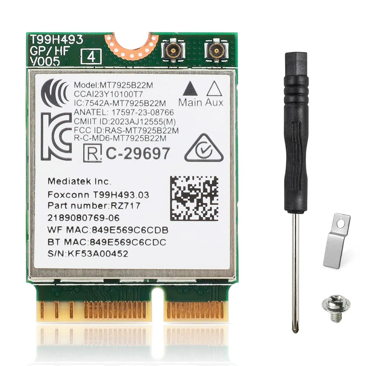 EDUP WiFi 7 Card BE6500 M.2 2230 network card — 제품 사진