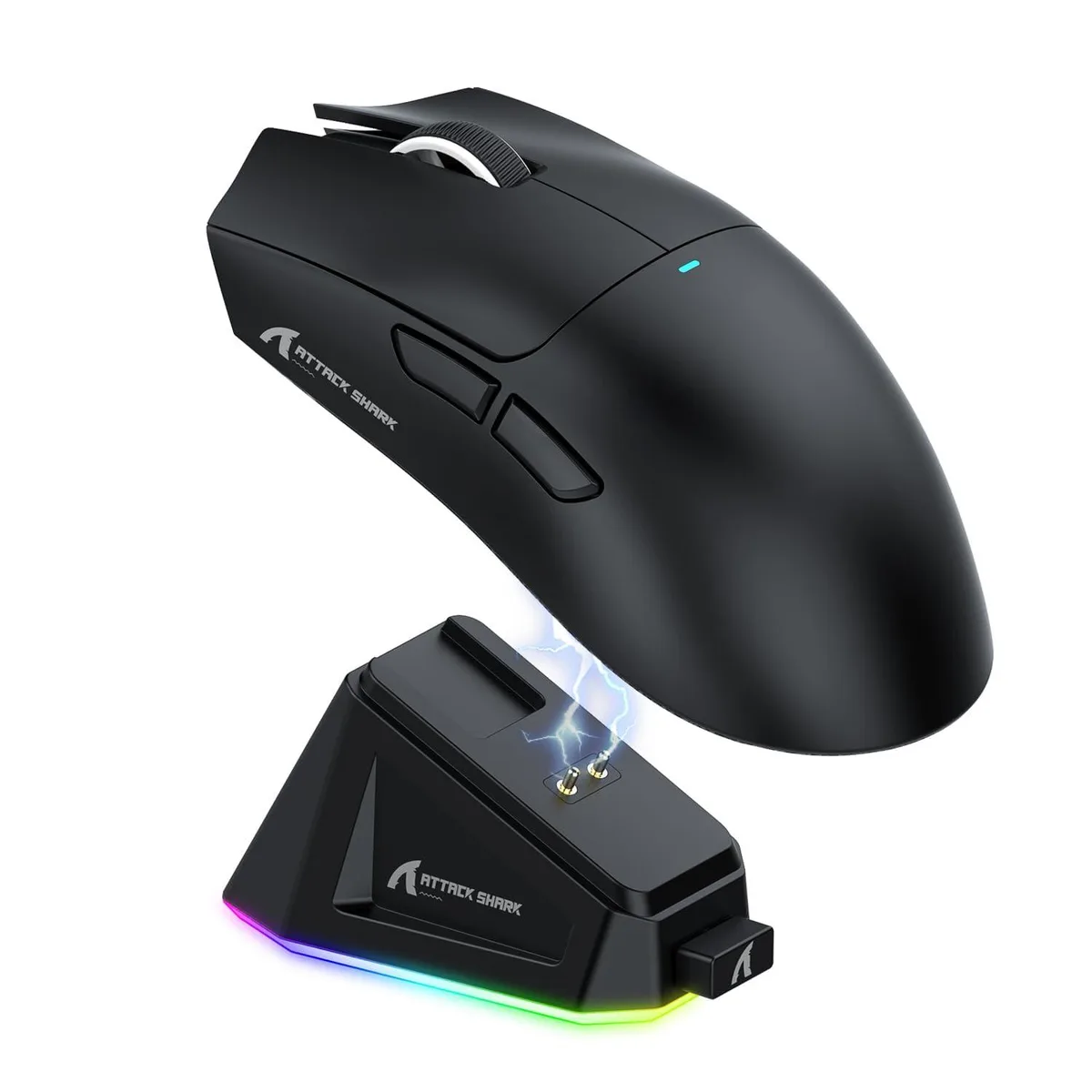Attack Shark X11 59g Wireless Gaming Mouse with Magnetic RGB Charging Dock — 제품 사진