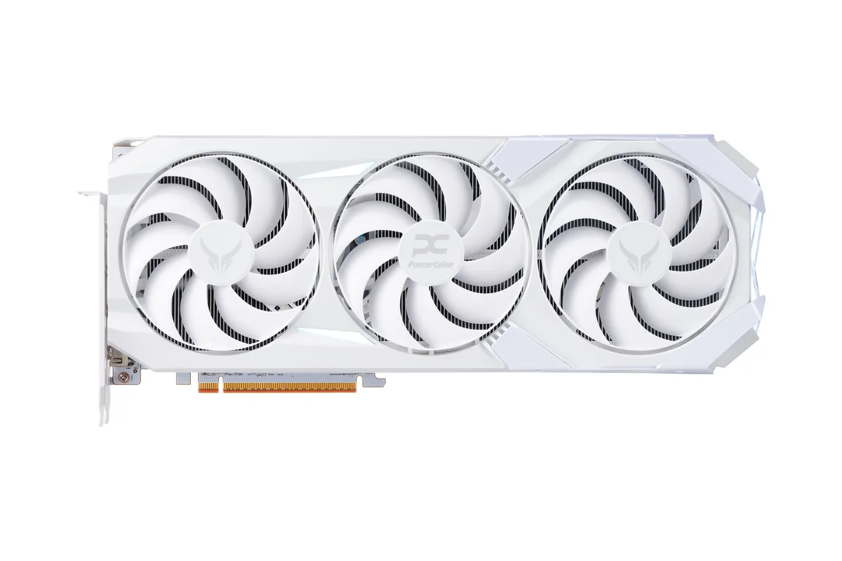PowerColor PowerColor RX9070XT 16G-E/OC/WHITE graphics card — photo du produit