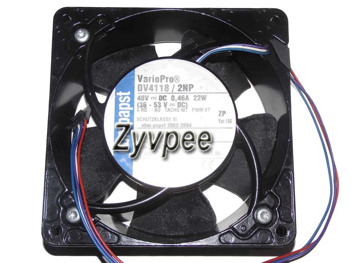 Zyvpee Zyvpee 12038 VarioPro DV4118/2NP 48V .46A 22W IP54 120x120x38mm case fan — صورة المنتج