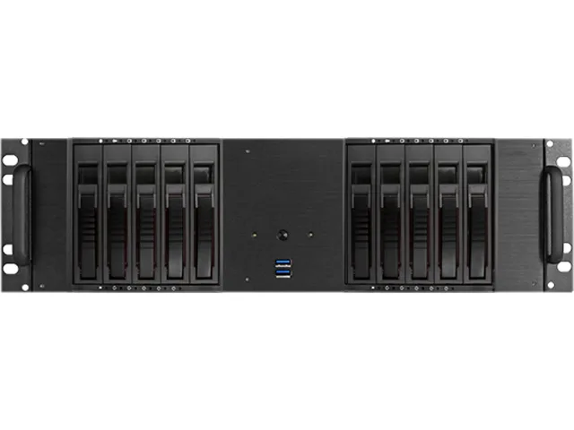 iStarUSA Inc. iStarUSA Inc. D-3100HB 3U server chassis 10× 3.5″ hot-swap bays — 商品写真