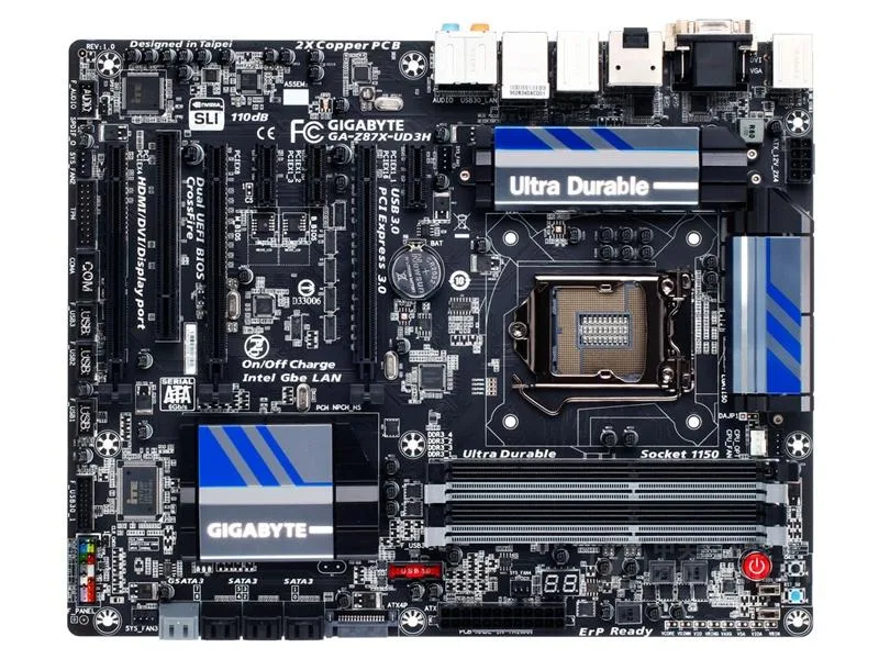 GIGABYTE GIGABYTE Z87X-UD3H LGA 1150 Intel Z87 DDR3 32GB ATX motherboard — product photo