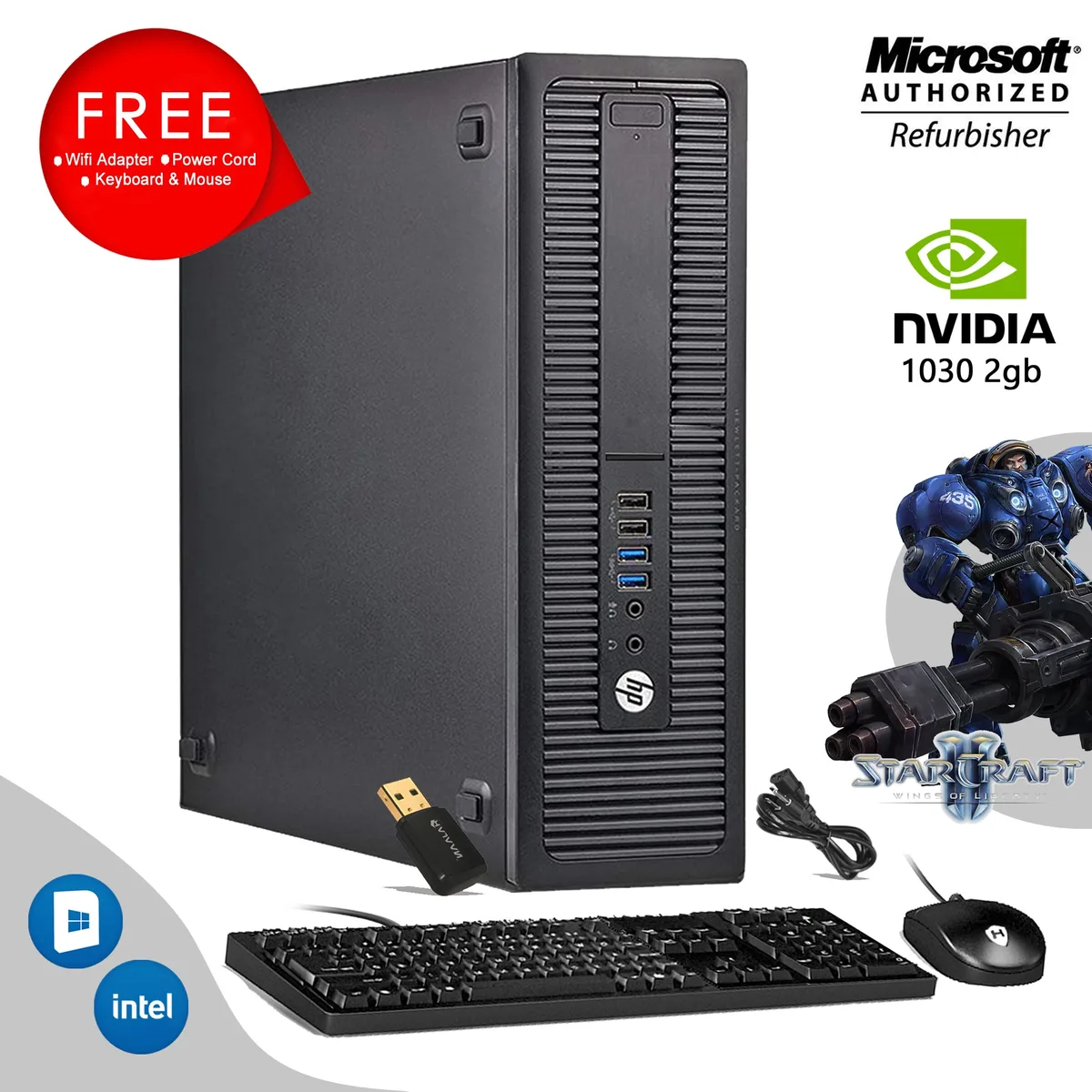 Black small-form-factor HP ProDesk 600 G1 desktop tower