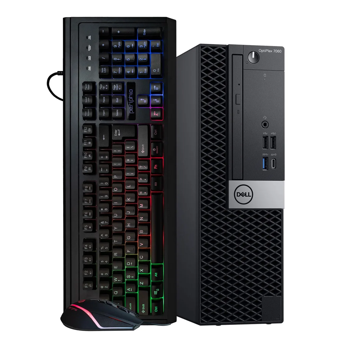 DELL DELL OptiPlex 7060 desktop PC i5-8500 3.2GHz 16GB DDR4 500GB SSD Win 11 Pro WiFi BT RGB KB/Mouse Black — photo du produit