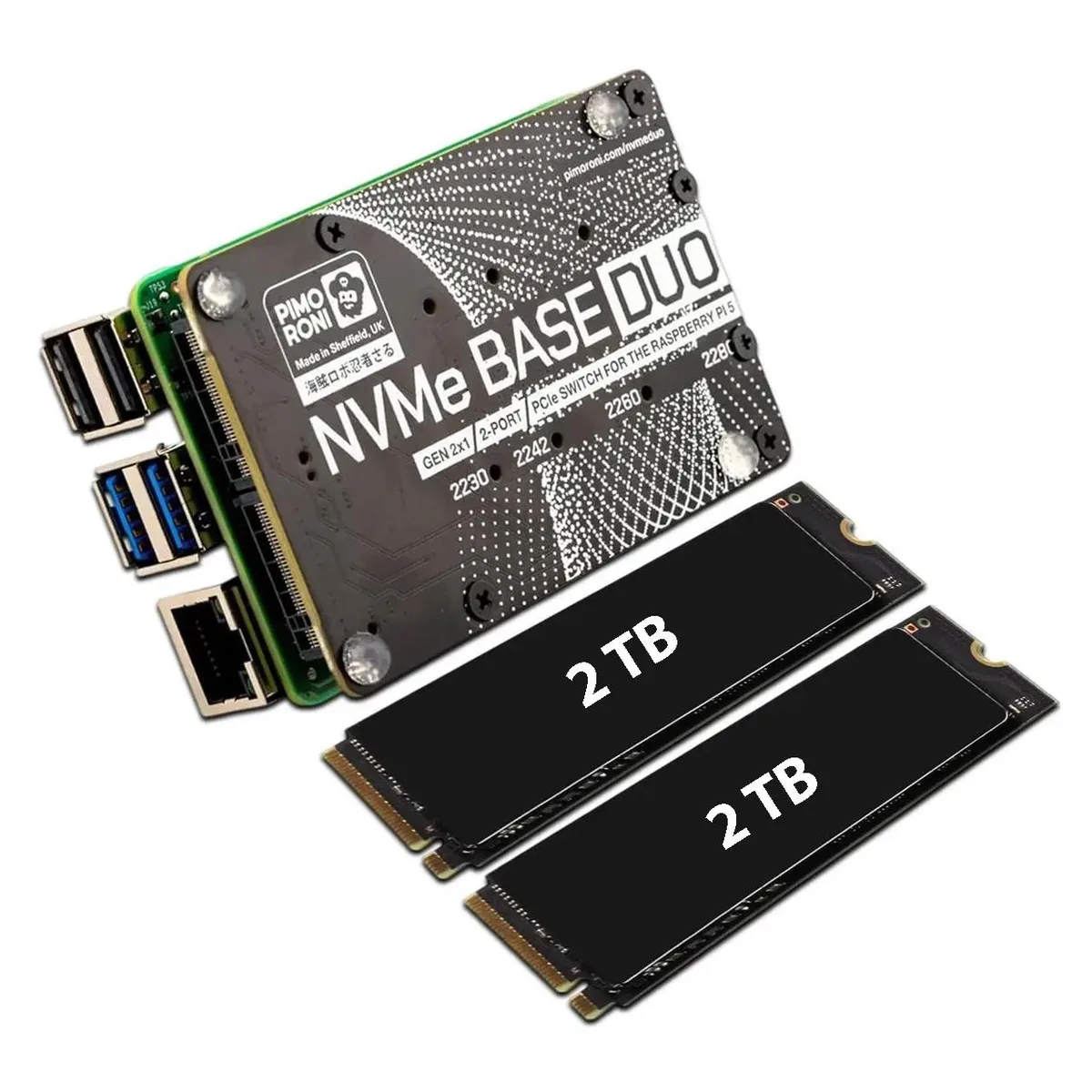 AAAwave AAAwave NVMe Base Duo M.2 HAT PCIe Extension 2TB (2-Pack) — fotografia produsului