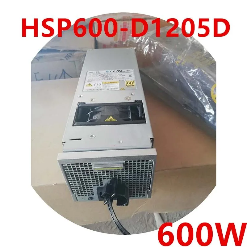 Rectangular ATX power supply unit with matte black metal casing and rear cooling fan grille