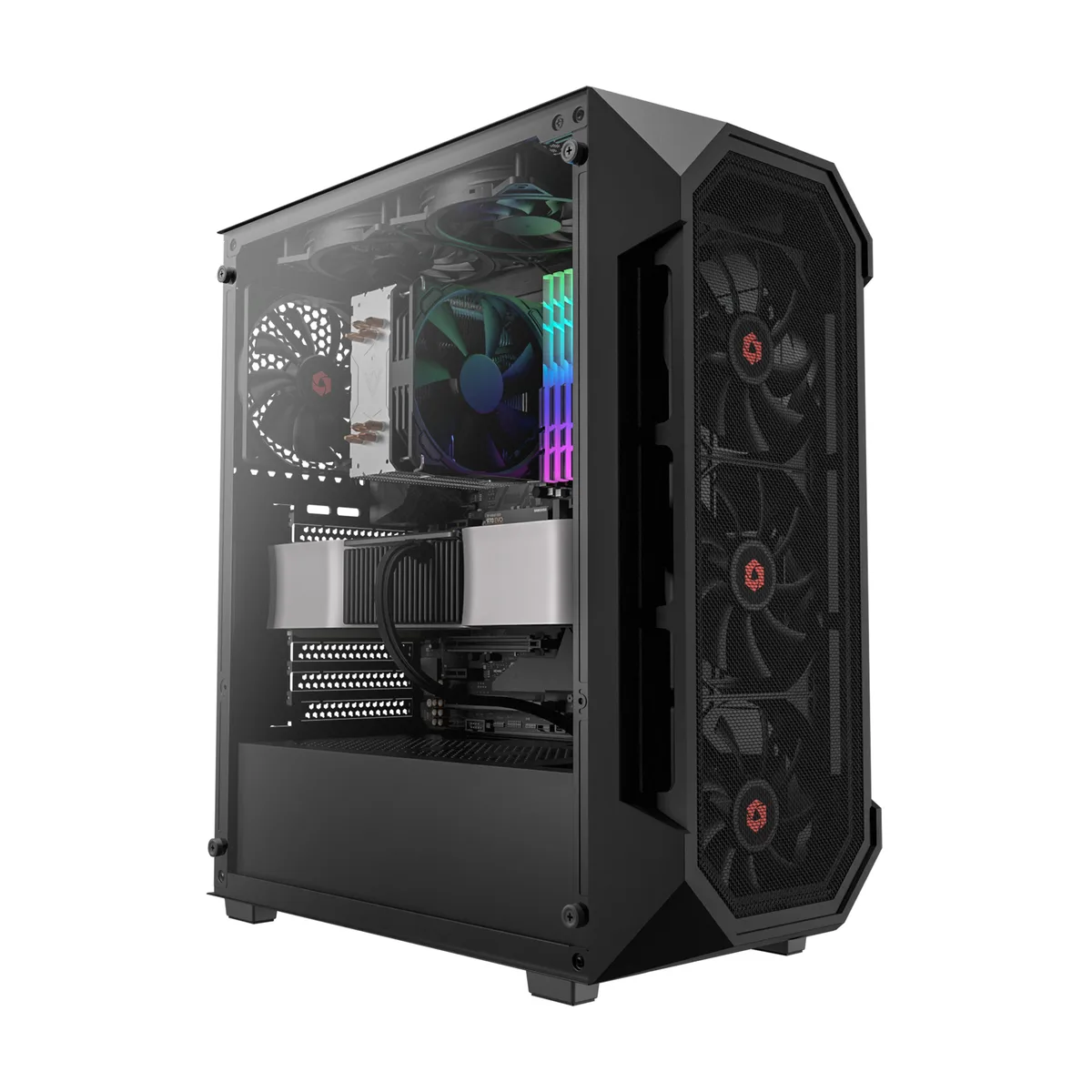 Rosewill Rosewill RWGC1 ATX Mid Tower PC Case, Tempered Glass, 4 PWM Fans — product photo
