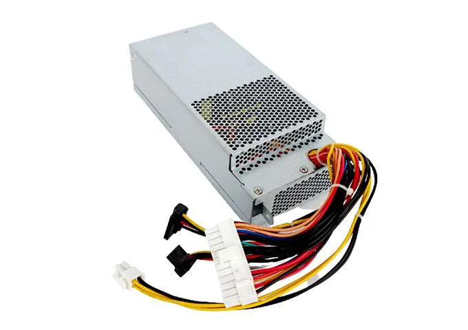 Small metal ATX power supply unit with label showing 220W rating