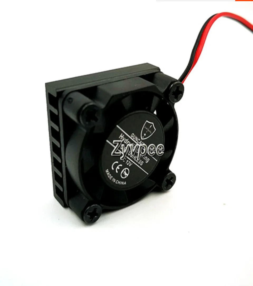 Zyvpee Zyvpee 2512 25mm 12VDC 2-wire sleeve bearing mini fan with aluminium heatsink — foto produk