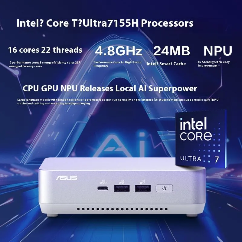 Intel Intel NUC 14 Pro+ barebone mini PC Core Ultra 7 155H Silver Edition — fotografia produktu