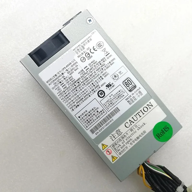 KHACHIMO 400W ATX power supply unit with 80 PLUS Gold badge and cooling fan