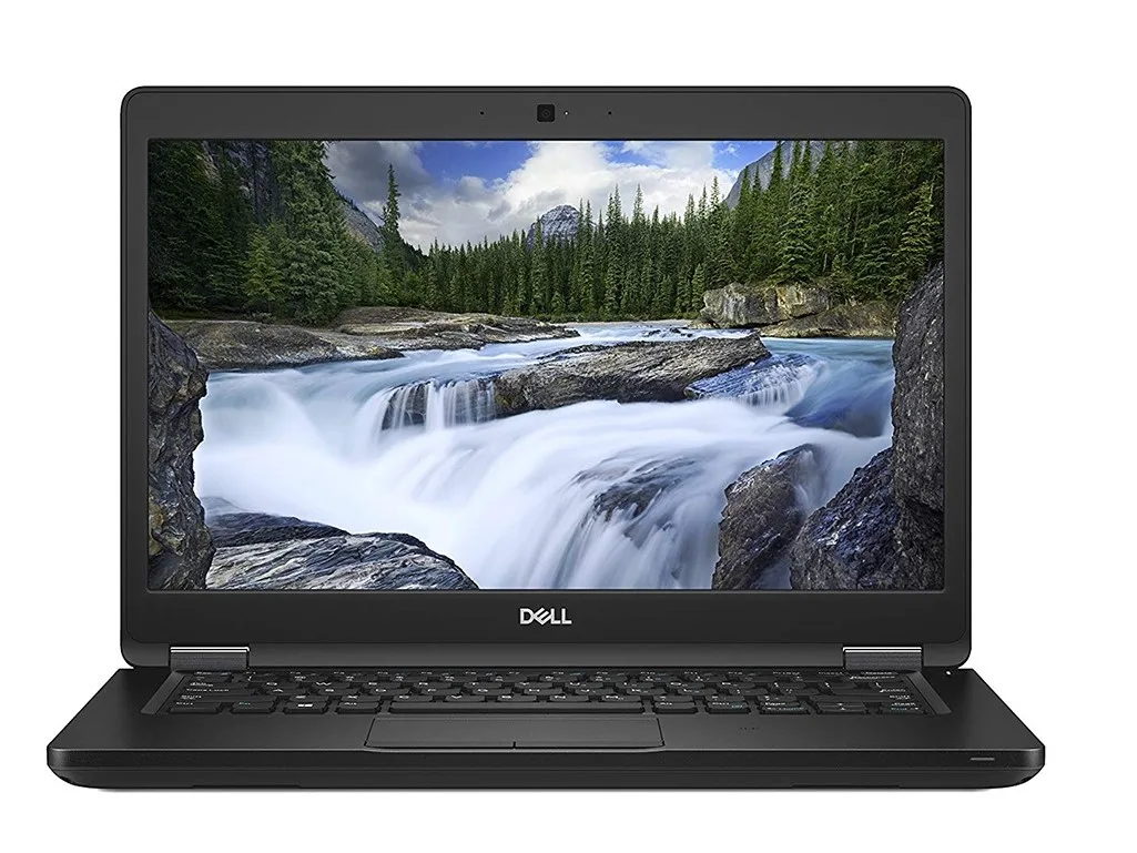 Silver Dell Latitude 5490 laptop closed showing 14 inch display and keyboard