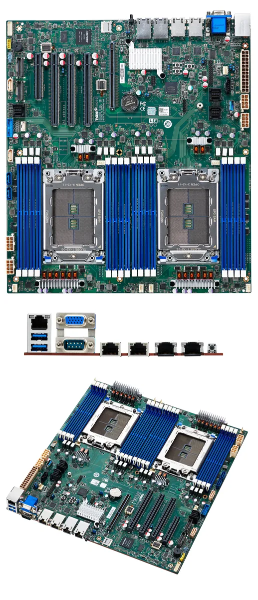 TYAN TYAN S8253GM4NE-2T server motherboard, dual EPYC, 16 DDR4-3200, 3 PCIe 4.0 x16, 16 SATA, 10GbE — 商品照片