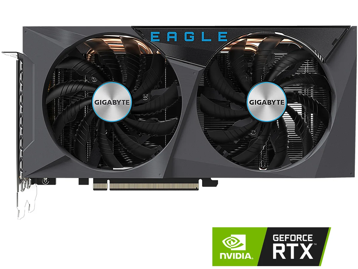 GIGABYTE GIGABYTE GV-N3060EAGLE-12GD GeForce RTX 3060 12GB graphics card — photo du produit