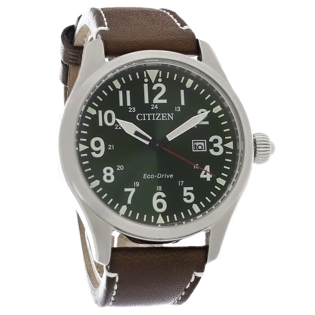 Citizen Citizen Chandler BM6838-09X Eco-Drive 42 mm Green Dial Leather Strap — снимка на продукта
