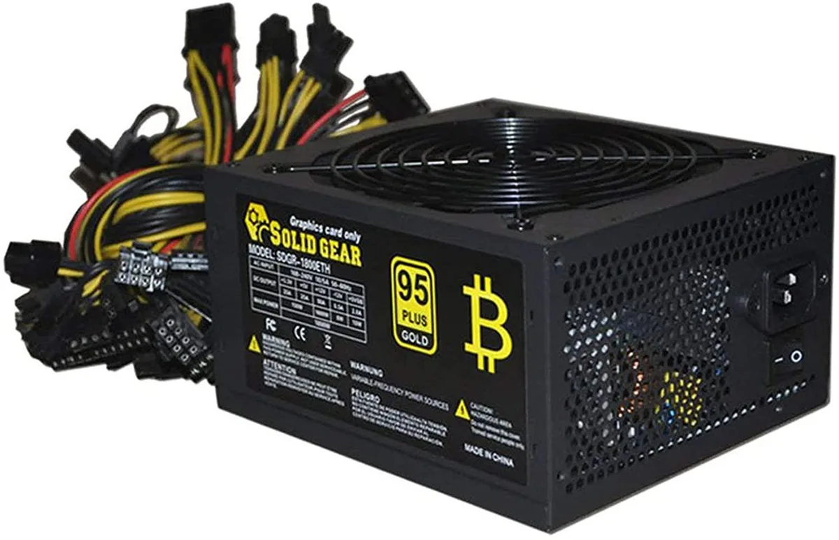 myVolts myVolts 1800W ATX Mining Power Supply 180-240V 140mm Fan — photo du produit