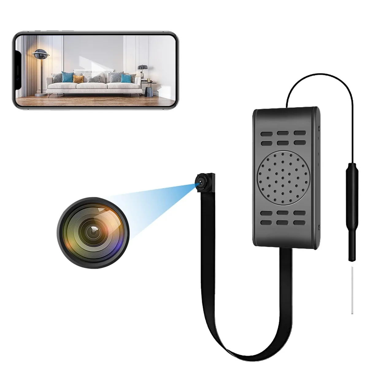  Clover V15 1080p 2.4 GHz 650 mAh 120 min indoor wireless surveillance — produkto nuotrauka