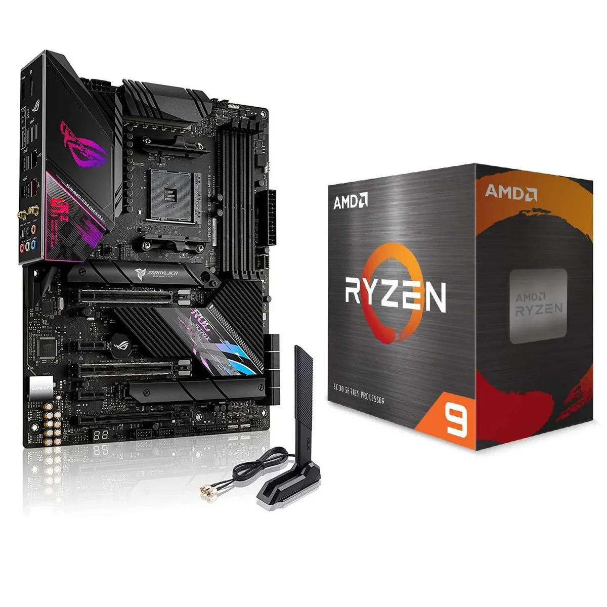 ASUS ASUS ROG Strix X570-E Gaming WiFi II ATX Motherboard with AMD Ryzen 9 5950X 16-Core 32-Thread — photo du produit