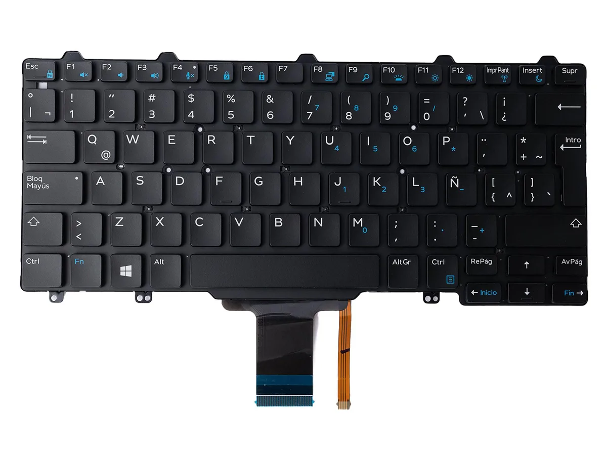 DELL DELL Latitude E7250 E5250 Spanish QWERTY 83-key Backlit Keyboard NSK-LMABC 1E 48G8Y laptop replacement part — product photo